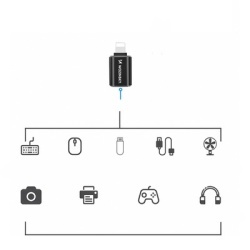 Adaptor Wozinsky WALA-01 Lightning la USB-A OTG - Negru - Img 2