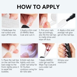 Adeziv Gel UV AIMEILI pentru Unghii False Semi-Permanente 15 ml, Rășină Extra-Puternică, Tub Practic Anti-Scurgere, Pentru Tipsuri, Unghii Press-on și Nail Art 3D, Necesită Lampă UV/LED - Img 2