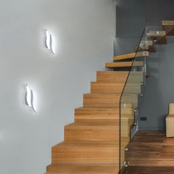 Aplice LED de Perete pentru Interior 12W, Alb Rece 6500K, 1350 Lumeni, Lungime 29 cm, Design Modern din Aluminiu și Acril, Clasa Energetică E (Alb) - Img 7