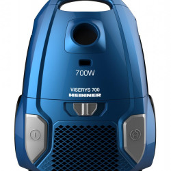 Aspirator cu sac Heinner HVC-MBL1400-V2, 700 W, sac textil, 3 L, putere variabila, HEPA 12, tub telescopic metalic, Albastru
