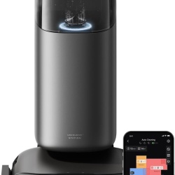 Aspirator robot eufy Robot Vacuum Omni S1 Pro, Statie All-in-One, HydroJet Robot, Aspirator si Mop, 8000 Pa, Negru