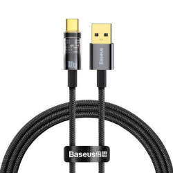 Baseus Explorer, cablu USB la USB-C, 100 W, 1 m (negru)
