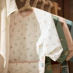 Bavetă Impermeabilă cu Mâneci Jollein Miffy & Snuffy, Model Măsliniu / Olive, Protecție Completă pentru Copii - Img 4
