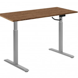 Birou ergonomic electric single motor, inaltime 62-128 cm, blat Larice de munte 138x75x3.6 cm, memorie si afisaj digital