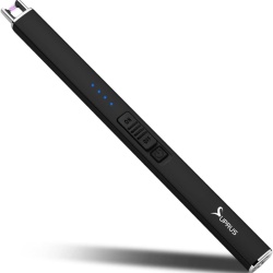 Brichetă Electrică cu Arc SUPRUS cu Afișaj LED pentru Baterie, Gât Lung Flexibil, Rezistentă la Vânt, Încărcare USB, Sistem Dublu de Siguranță, Cutie Cadou