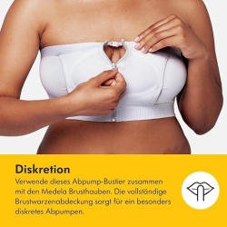 Bustieră pentru Pompare Mâini Libere Medela Hands-Free Pumping Bustier, Tehnologie Adaptive Stretch pentru Confort și Flux Optim de Lapte, Fără Cusături Deranjante, Compatibilă cu Pompe Electrice Duble și Simple, 93% Nailon / 7% Elastan - Img 2