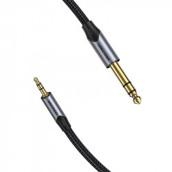 Cablu audio 3,5 mm TRS tata la 6,35 mm tata 5 m Vention BAUHJ gri - Img 3