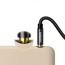 Cablu audio Ugreen minijack unghiular AUX 3,5 mm 2m albastru (AV112) - Img 5