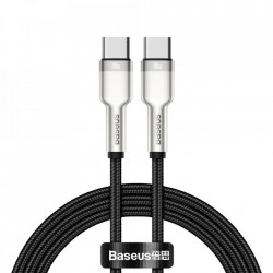 Cablu Baseus Cafule Metal Data USB Type C - USB Type C 100 W (20 V / 5 A) Power Delivery 1 m black (CATJK-C01)