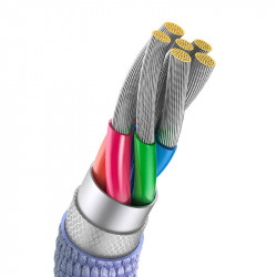 Cablu Baseus Crystal Shine USB la USB-C, 2 m (violet) - Img 2