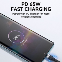 Cablu Date si Incarcare USB-C - USB-C WZK WNBCC2, 65W, 2m, Negru - Img 3