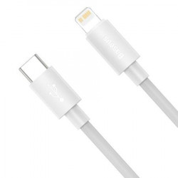 Cablu de date Baseus Simple Wisdom USB-C la Lightning PD 20W (2 buc / set) 1,5 m alb - Img 2