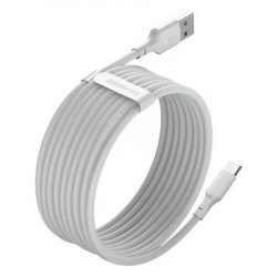 Cablu de date Baseus Simple Wisdom USB la USB-C 5A (2PCS/Set）1.5m alb - Img 5