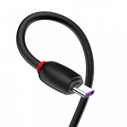 Cablu de date si incarcare , Baseus Purple Ring HW Quick Charger Usb la USB Type C 40W 1m Black - Img 3