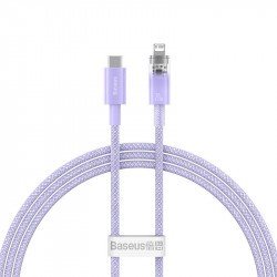 Cablu de incarcare rapida Baseus USB-C la seria Lightning Explorer 1m, 20W (violet) - Img 2