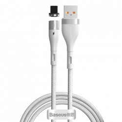 Cablu de incarcare si date, Lightning, Baseus Zinc USB - 1 m 2,4 A alb (CALXC-K02)