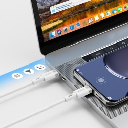 Cablu pentru incarcare si transfer de date Joyroom S-1830N9, 2x USB Type-C, PD 60W, 1.8m, Alb - Img 3