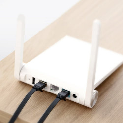 Cablu plat Ugreen Ethernet RJ45 Cat 7 STP LAN 10 Gbps 10m Black (NW106 11265) - Img 3