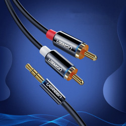 Cablu Ugreen 3,5 mm mini jack - 2RCA 2 m black (AV116 10584) - Img 4