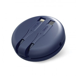 Cablu UNIQ MFI Halo cu cablu retractabil USB-C la Lightning 18W 1.2m - albastru - Img 6