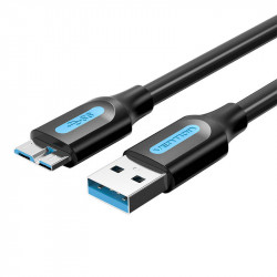 Cablu USB 3.0 A tata la Micro-B tata Vention COPBI 3m PVC negru