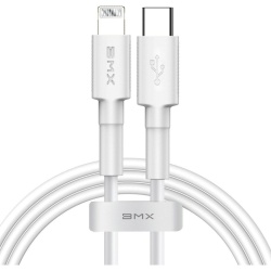 Cablu USB Baseus BMX Mini MFI CATLSW-A02, 18W, tip Lightning 1.2m, Alb