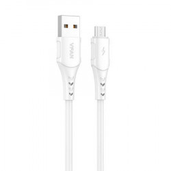 Cablu USB la Micro USB Vipfan Colorful X12, 3A, 1m (alb)