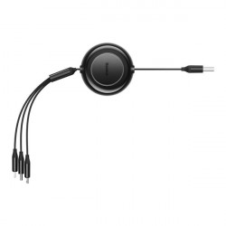 Cablu USB tip A Baseus Bright Mirror 2 3in1 - micro USB + Lightning + USB tip C 3.5A 1.1m negru (CAMJ010001) - Img 4