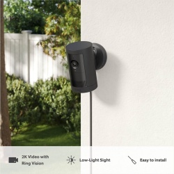 Camera de exterior Ring Plus plug in, neagra - Img 2