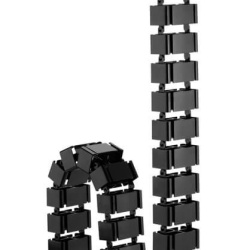 Canal cablu flexibil Blackmount CC10-1, 107x129x1285mm, negru - Img 2