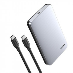 Carcasa hard disk externa Ugreen HDD SSD SATA III (6 Gbps) 2,5'' USB 3.2 Gen 2 USB Typ C + cablu 0,5 m gri (70499 CM300)