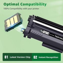 Cartuș de Toner Compatibil Negru TN-2510XL cu Cip Inteligent pentru Imprimante Brother, Capacitate Mare High Yield (Până la 3.000 Pagini), Greensky - Img 5