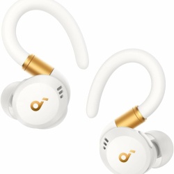 Casti True wireless Anker Soundcore Sport X20, Tehnologie Noise Cancelling, Bluetooth 5.3, IP68, Deep Bass, Alb