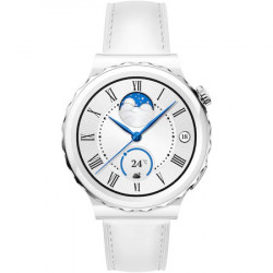 Ceas smartwatch Huawei Watch GT 3 PRO, Leather Strap, White - Img 5
