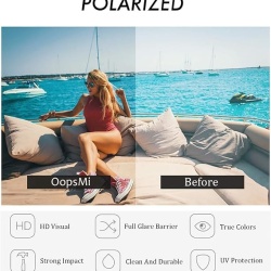 Clip-on ochelari de soare polarizati si rabatabili (flip-up), rama usoara TR90, atasabili peste ochelari de vedere, pentru sofat, pescuit si activitati in aer liber - Img 3