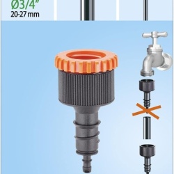 Conector Pentru Furtun De Robinet 1/2" - 1/4" 6mm Negru - Img 3