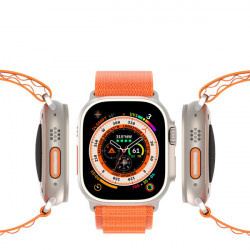Curea cu cataramă sport pentru Apple Watch 8/7/6/SE/5/4/3/2/1 (41, 40, 38 mm) Curea Dux Ducis Versiune GS - Portocaliu - Img 4