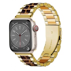 Curea Tech-Protect Modern Leopard pentru Apple Watch 42mm / 41mm / 40mm Series, Aurie