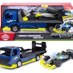 DICKIE TOYS FORMULA RACER SET TRANSPORTATOR FORMULA CU MASINUTA DE CURSE SPLIT 35CM - Img 3