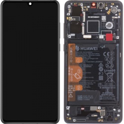 Display cu Touchscreen Huawei P30, cu Rama si Acumulator, Negru, Swap 02354HLT