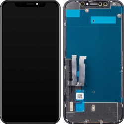 Display cu Touchscreen JK pentru Apple iPhone XR, cu Rama, Versiune LCD In-Cell, Negru, Swap