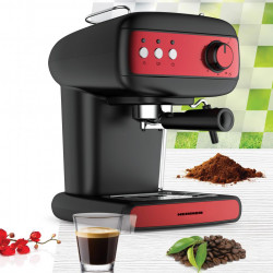 Espressor manual Heinner Red Boquette HEM-1100BKRD, 850W, 15 bar, rezervor apa 1.2l, Negru/Rosu - Img 2
