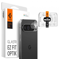 Folie de protectie Camera Spate Spigen GlastR EZ FIT Optik pentru Google Pixel 9 Pro, Sticla Securizata, Set 2 bucati AGL08444