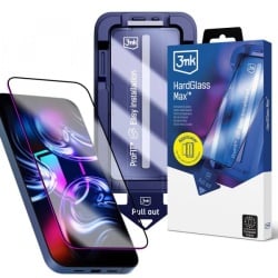Folie de protectie Ecran 3MK HardGlass Max pentru Apple iPhone 18 Pro Max / 17 Pro Max, Sticla Securizata, Full Glue, Neagra