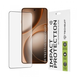 Folie de protectie Ecran Techsuit pentru Oppo Find X9 Ultra, Sticla Securizata, Full Glue, 111D, Neagra
