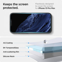 Folie Protectie Spigen tR EZ Fit, t.s.o. - iPhone 13/13 Pro - Img 5