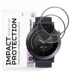 Folie Protectie Techsuit Nano Flex pentru Nothing CMF Watch 3 Pro, Set 2 bucati, Plastic, Neagra