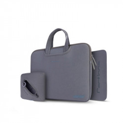 Geantă pentru laptop 13,3 + husa pentru încărcător și mouse pad Cartinoe Breath Series Grey