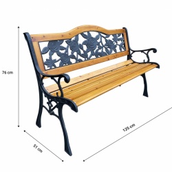 HR BANCA METAL/LEMN 125*51*76CM - Img 4