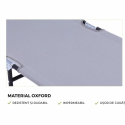 HR SEZLONG CU PARASOLAR 186X55X24 GRI - Img 5